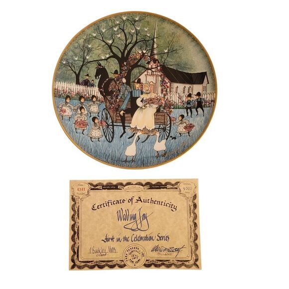 Charming Collectible Plate with Pastoral Scene - Picture 1 of 6